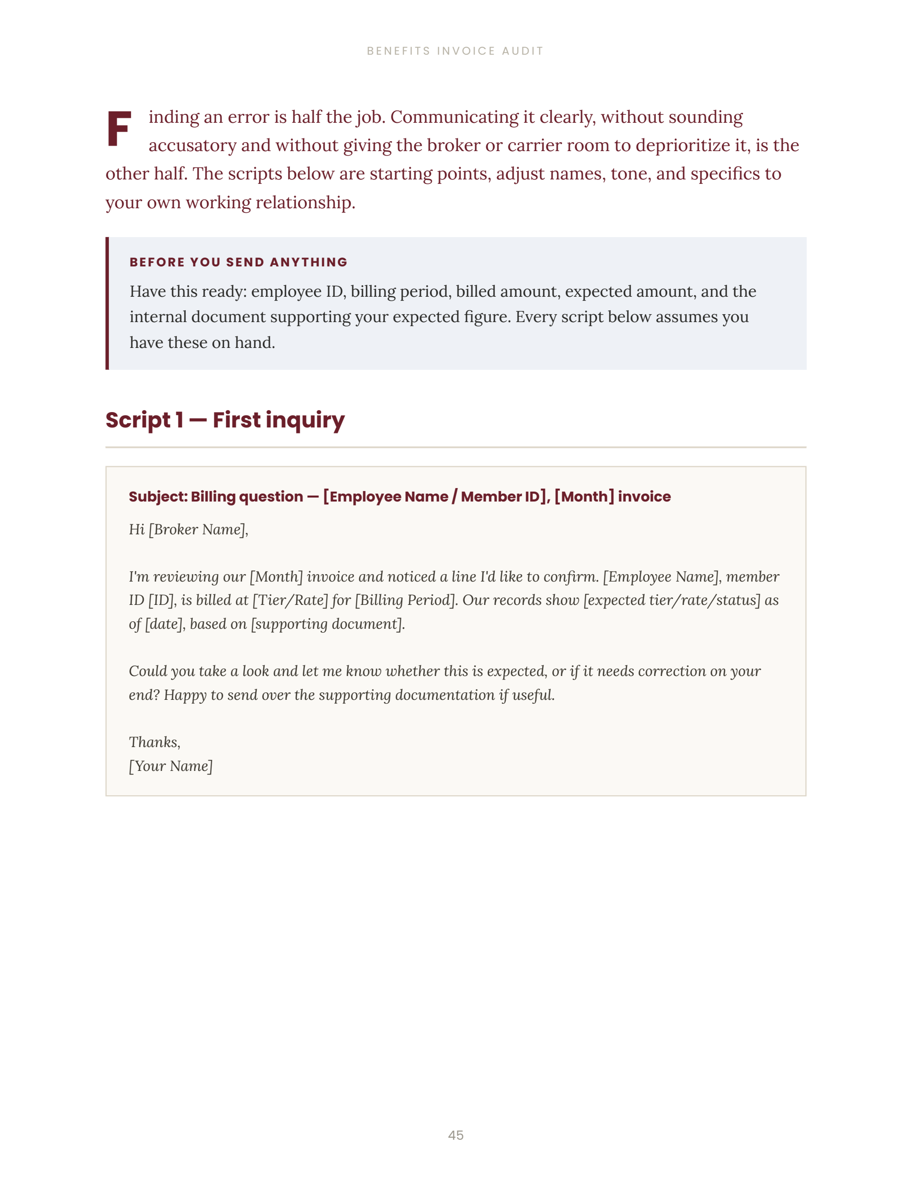 Broker and carrier scripts chapter preview